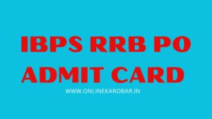 RRB PO Admit Card 2023